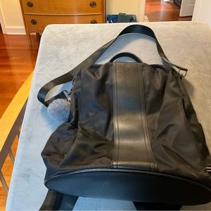 Anti-antitheft, black, backpack, convertible, to shoulder strap